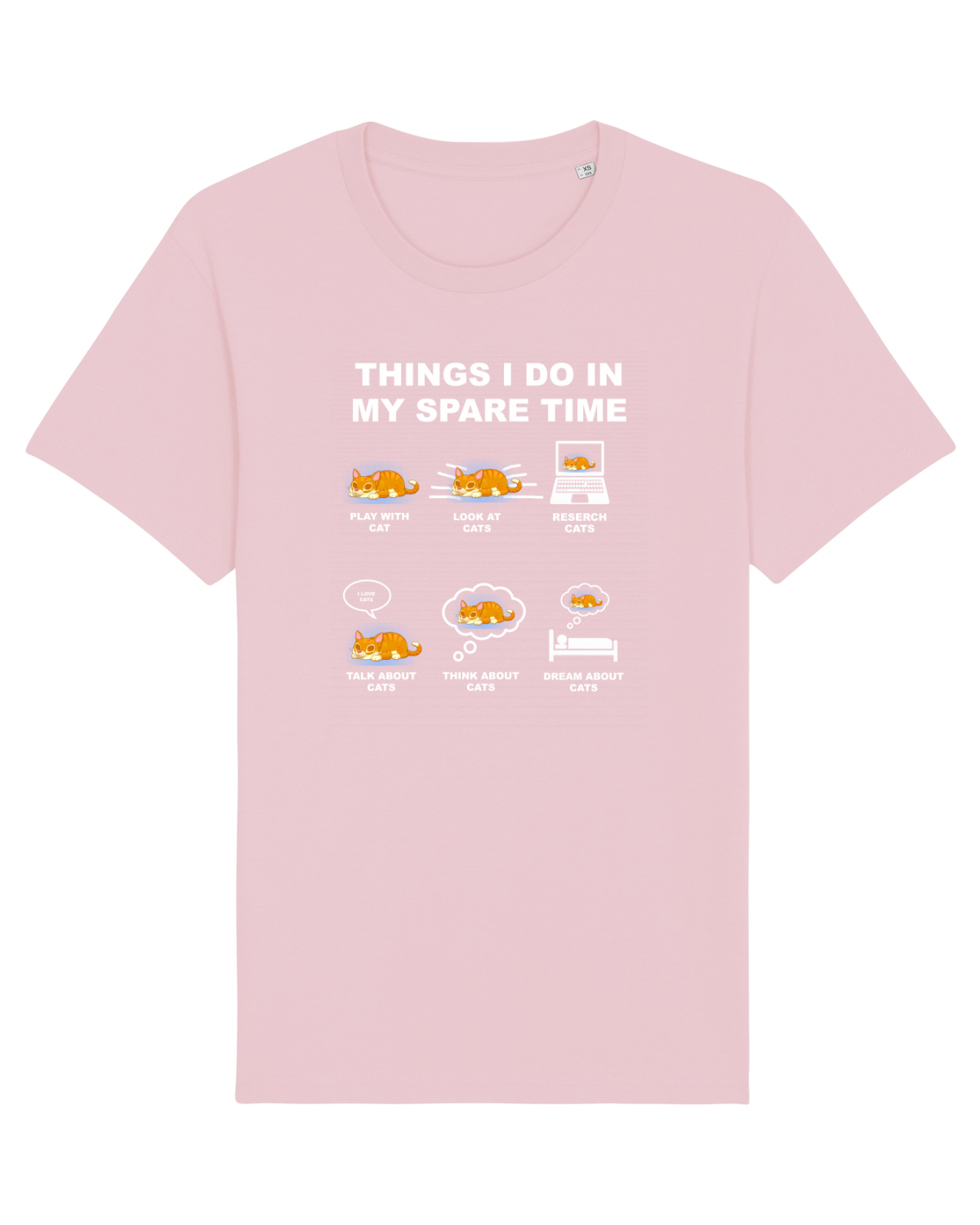 Tricou mânecă scurtă Unisex Rocker Cotton Pink