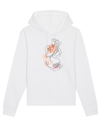Abstract Girl Portrait White