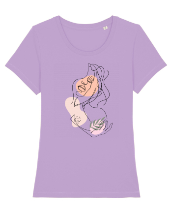 Abstract Girl Portrait Lavender Dawn