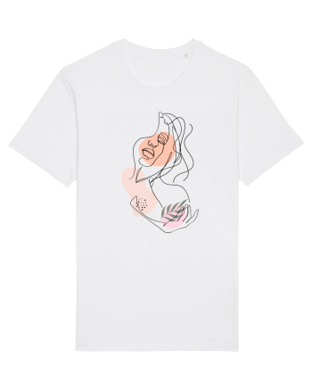Abstract Girl Portrait White