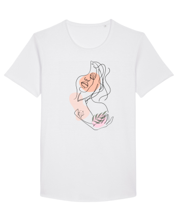 Abstract Girl Portrait White