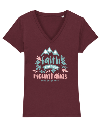 Faith can move mountains Burgundy