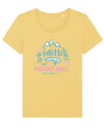 Faith can move mountains Tricou mânecă scurtă guler larg fitted Damă Expresser