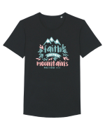 Faith can move mountains Tricou mânecă scurtă guler larg Bărbat Skater