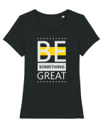 Be Something Great Tricou mânecă scurtă guler larg fitted Damă Expresser