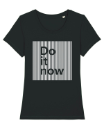 Do It Now Tricou mânecă scurtă guler larg fitted Damă Expresser