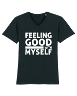 Feeling Good With Myself Tricou mânecă scurtă guler V Bărbat Presenter