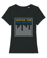 Justice for the Nation Tricou mânecă scurtă guler larg fitted Damă Expresser