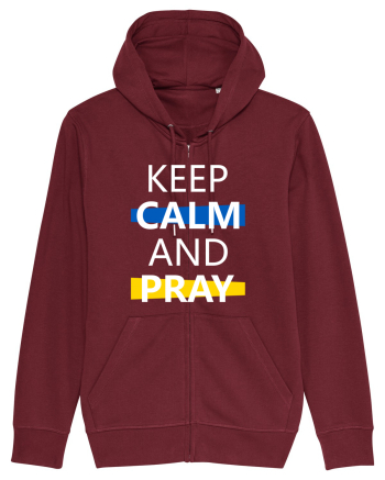 Keep Calm And Pray Burgundy