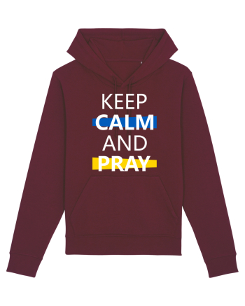 Keep Calm And Pray Burgundy