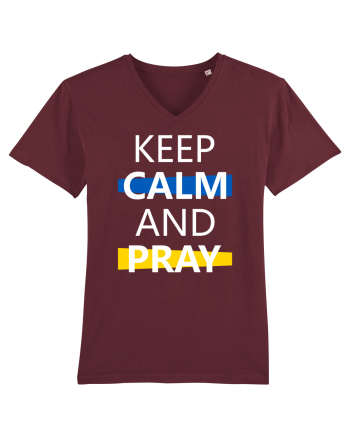 Keep Calm And Pray Burgundy