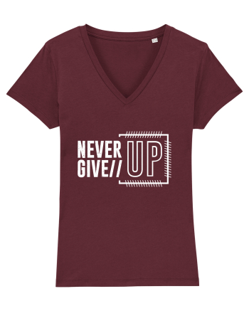 Never Give Up Burgundy