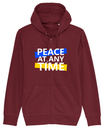 Peace At Any Time Stop War Burgundy