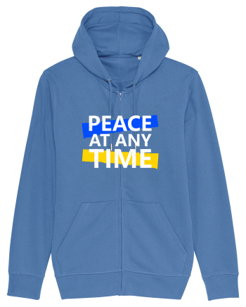 Peace At Any Time Stop War Bright Blue