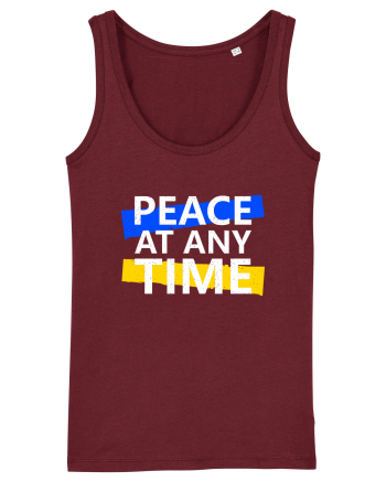 Peace At Any Time Stop War Burgundy
