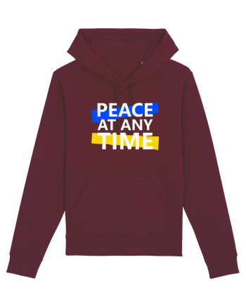 Peace At Any Time Stop War Burgundy