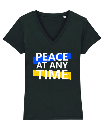 Peace At Any Time Stop War Black