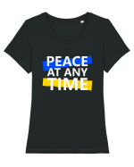 Peace At Any Time Stop War Tricou mânecă scurtă guler larg fitted Damă Expresser