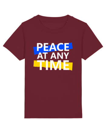 Peace At Any Time Stop War Burgundy