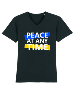 Peace At Any Time Stop War Tricou mânecă scurtă guler V Bărbat Presenter