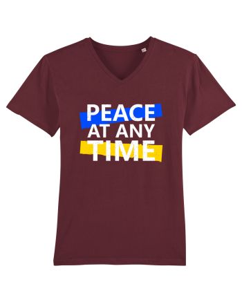 Peace At Any Time Stop War Burgundy