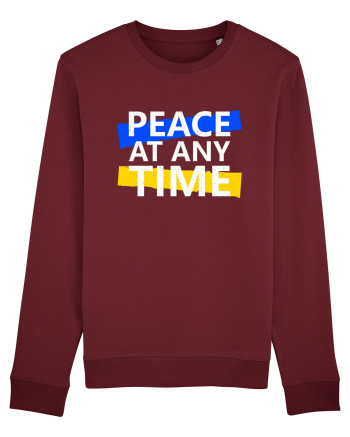 Peace At Any Time Stop War Burgundy
