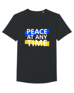 Peace At Any Time Stop War Tricou mânecă scurtă guler larg Bărbat Skater
