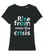 Rise From The Crisis Tricou mânecă scurtă guler larg fitted Damă Expresser