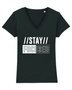 Stay Focused Tricou mânecă scurtă guler V Damă Evoker