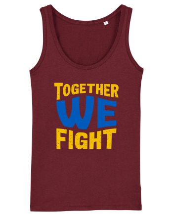 Together We Fight Stop War Burgundy