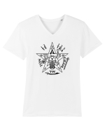 Occult Tetragrammaton Sigil Tricou mânecă scurtă guler V Bărbat Presenter
