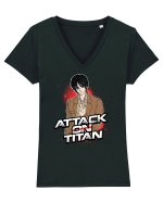 Attack on Titan Tricou mânecă scurtă guler V Damă Evoker