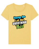 Let me Overthink this Tricou mânecă scurtă guler larg fitted Damă Expresser