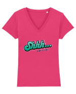 Shhh... I don't care Tricou mânecă scurtă guler V Damă Evoker
