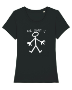 Om simplu Tricou mânecă scurtă guler larg fitted Damă Expresser