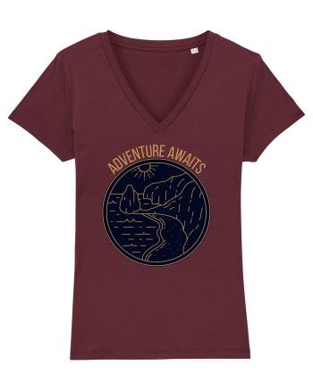 Adventure Awaits  Burgundy