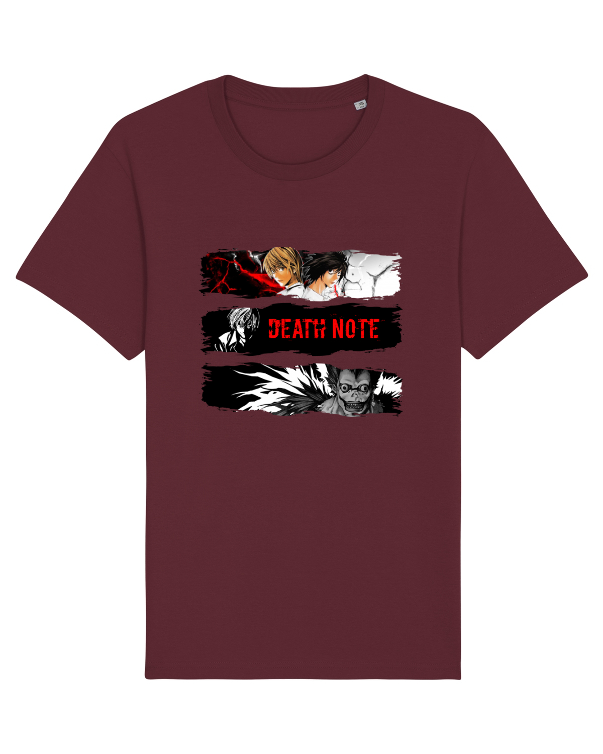 Tricou mânecă scurtă Unisex Rocker Burgundy