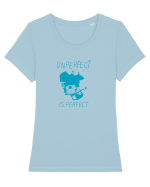 Unperfect Tricou mânecă scurtă guler larg fitted Damă Expresser