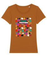 Funny Kawaii  Cat Pun Tricou mânecă scurtă guler larg fitted Damă Expresser