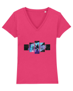 Space Vikings... ghosts... maybee Tricou mânecă scurtă guler V Damă Evoker