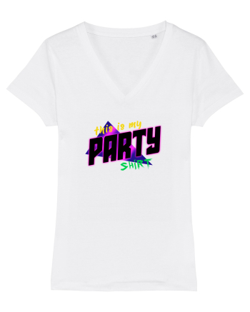 This is my party shirt. White