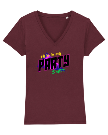 This is my party shirt. Burgundy