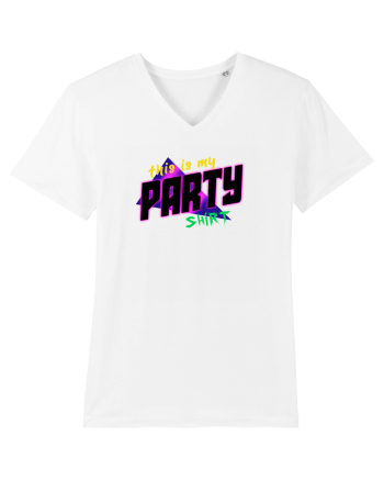 This is my party shirt. White