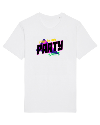 This is my party shirt. White