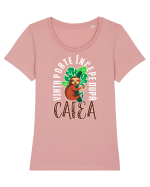Viața poate începe după cafea Tricou mânecă scurtă guler larg fitted Damă Expresser