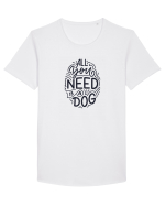 All You Need Is A Dog Tricou mânecă scurtă guler larg Bărbat Skater