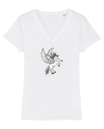 Angel Tricou mânecă scurtă guler V Damă Evoker