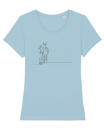 Best Friends Tricou mânecă scurtă guler larg fitted Damă Expresser