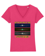 Bayraktar Power Tricou mânecă scurtă guler V Damă Evoker