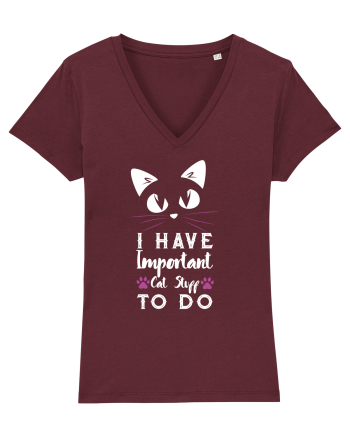 I have Important Cat Stuff To Do Burgundy